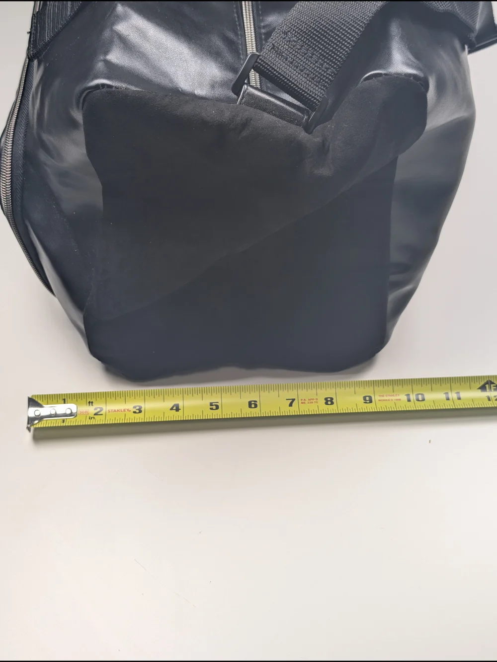 Calvin Klein Fragrances Black Faux Leather Duffle Weekender Gym Travel Bag